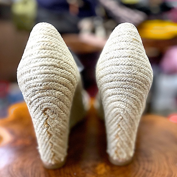 Coach Silver Pewter and Rope Wedge Espadrille Sandals - Picture 5 of 9